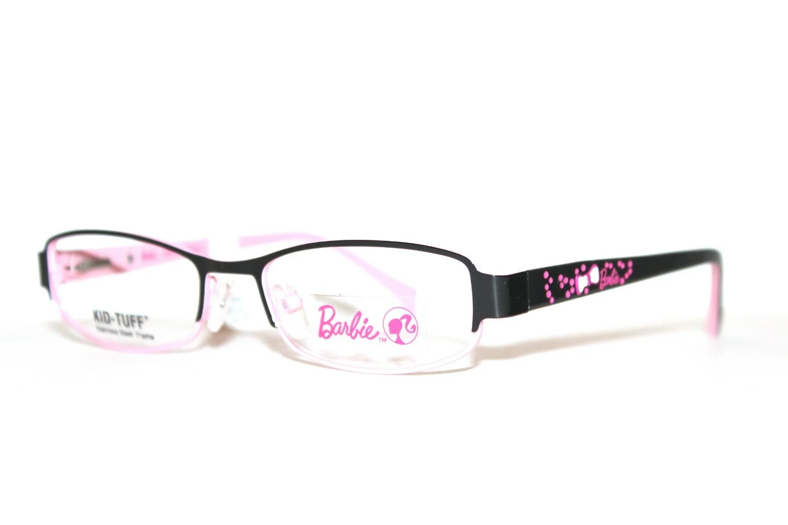 NEW BARBIE KIDS-TUFF GIRLS YOUTH D49 LOL BLACK PINK RX EYEGLASSES 48-16-127 MM