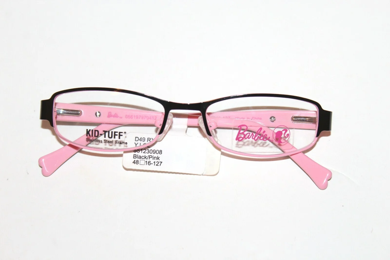 NEW BARBIE KIDS-TUFF GIRLS YOUTH D49 LOL BLACK PINK RX EYEGLASSES 48-16-127 MM 2