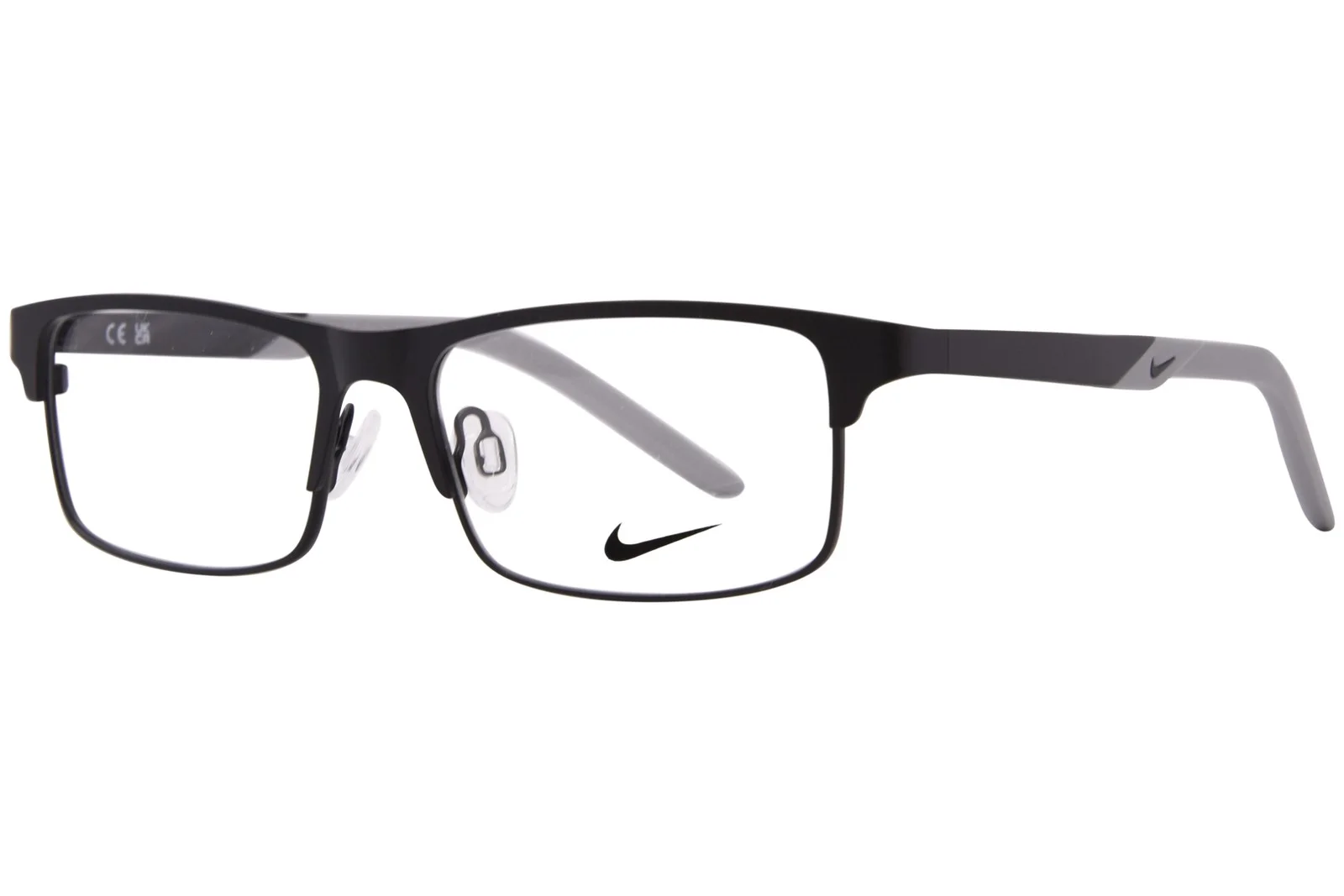 Nike 5592 001 Eyeglasses Frame Youth Kids Satin Black/wolf Grey Full Rim 50mm